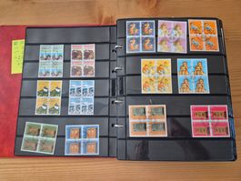 CH-Briefmarken 4-er Blöcke 1987-2005 Zustand gem.Bilder X4