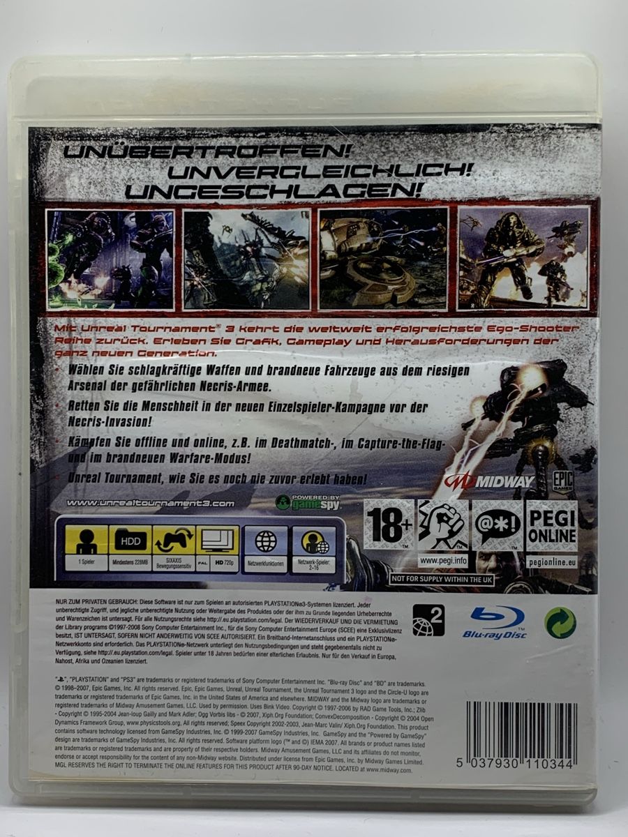 Sony Giochi: Unreal Tournament 3 - PS3  – Usato da Ostermundigen venduto da RG-Collector 1
