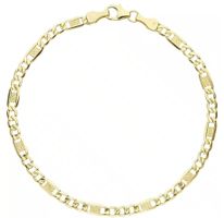 Goldarmband 3,8mm Panzer-Steg Armband aus 333 Gelbgold, 19cm