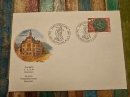 1981 Tag der Briefmarke Kuvert 60 Jahre Philatelistenverein