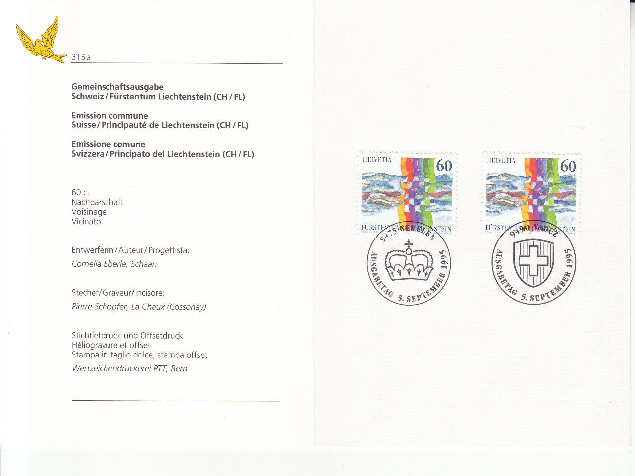 Tutti i francobolli: Faltblätter PTT SBK 315a mit ET – Usato da Bürglen TG venduto da StampGraf