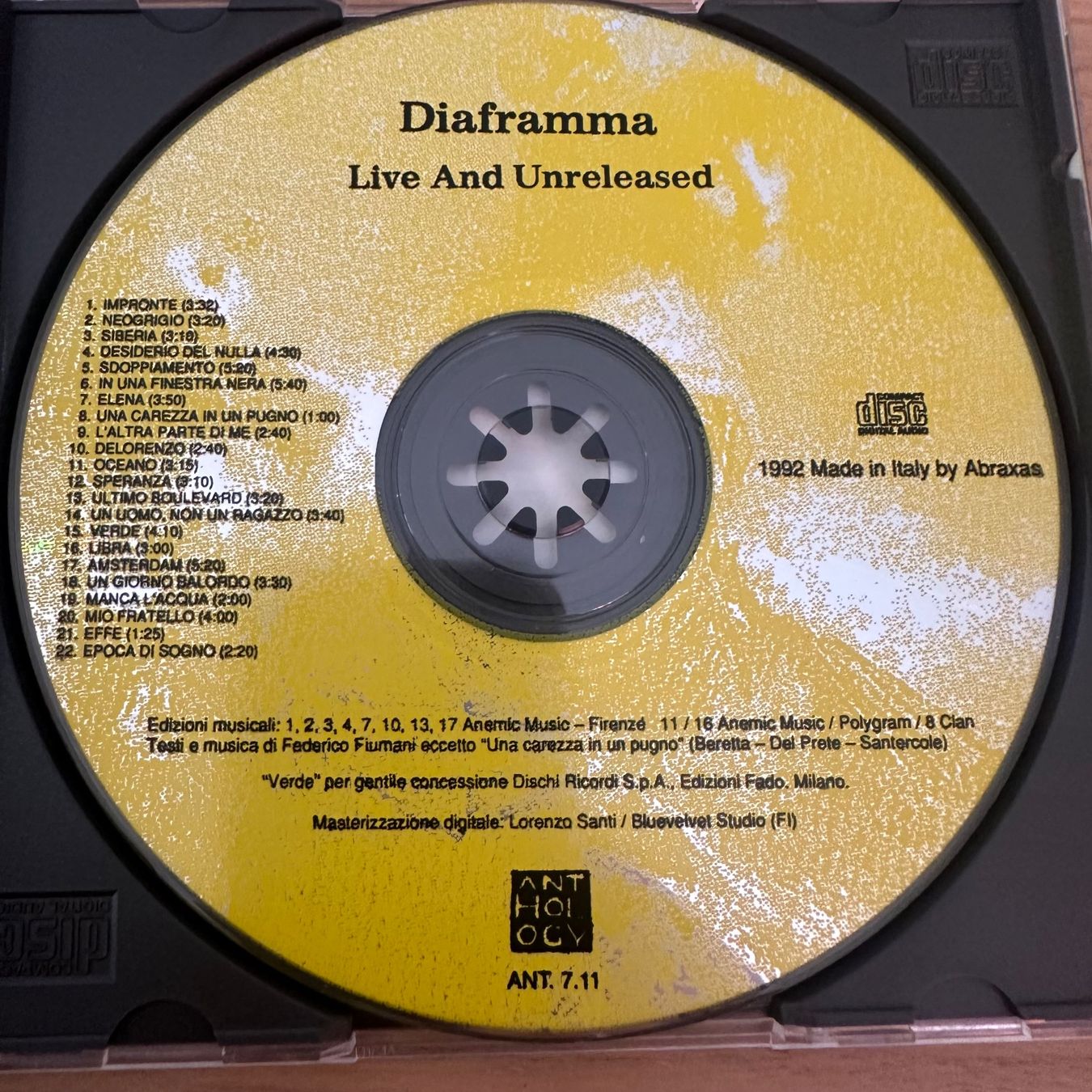 CDs: Diaframma ‎– Live And Unreleased - CD – Gebraucht aus Caslano von campo_santo 2