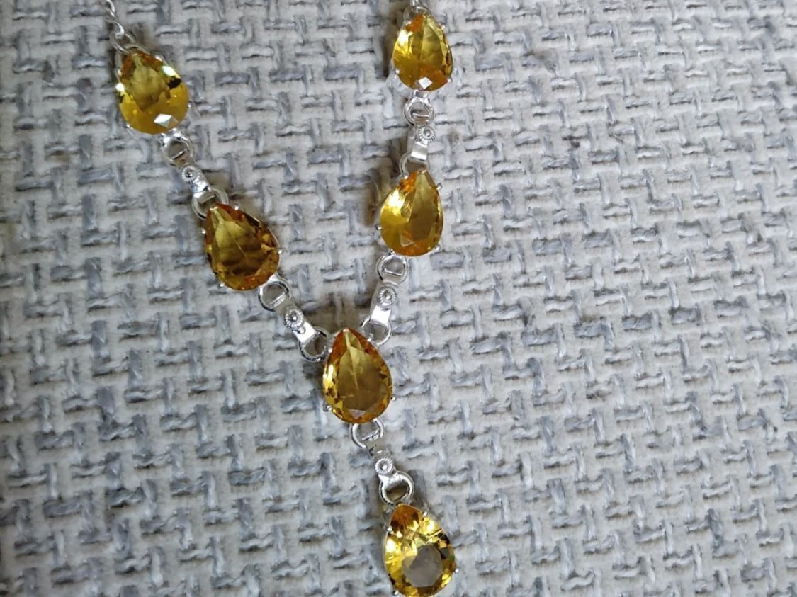 Ketten: Yellow Citrine Gemstone Handmade 925 SS – Neu und originalverpackt aus Gächlingen von CHARLEZGIFTS 1