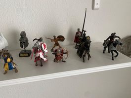 Drachenfiguren Set mit Rittern guter Zustand