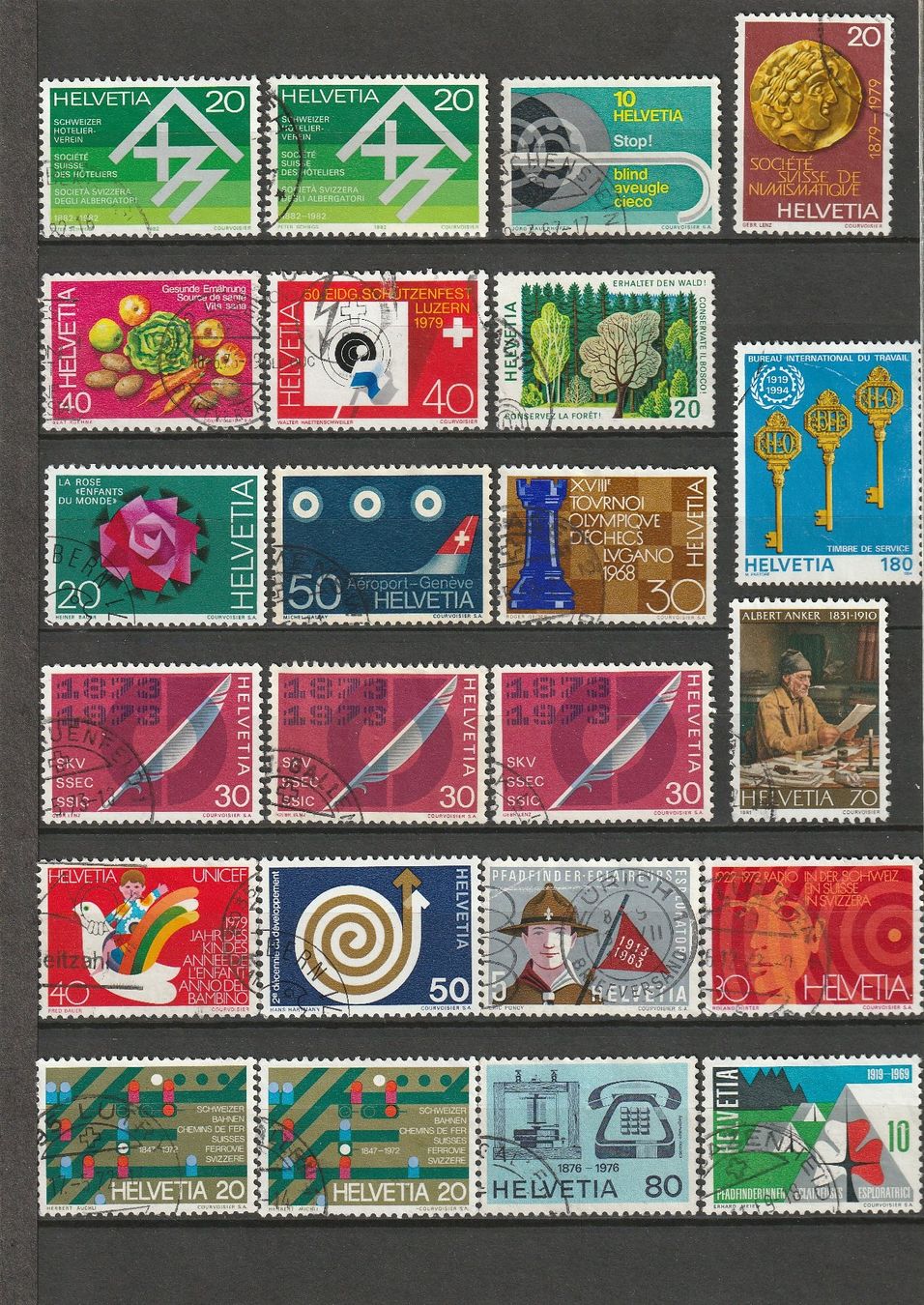 Tutti i francobolli: diverse Schweizer Briefmarken – Usato da Basel venduto da chrisKB 1