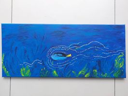 "Tropical fish in deep water of Moorea"