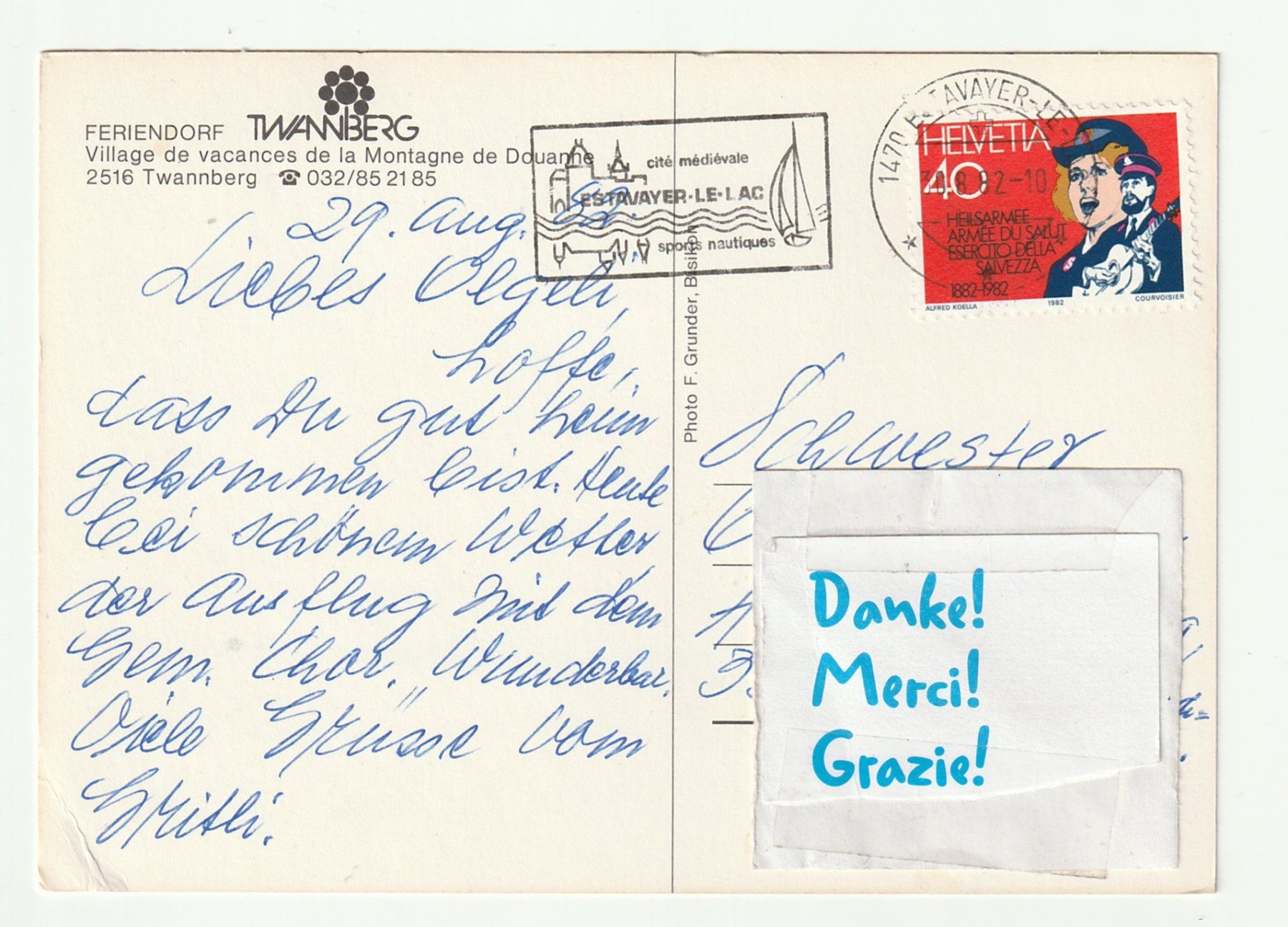 Cartoline postali: Postkarte 1982 Feriendorf Twannberg – Usato da St. Gallen venduto da Ricardo_Deals 1