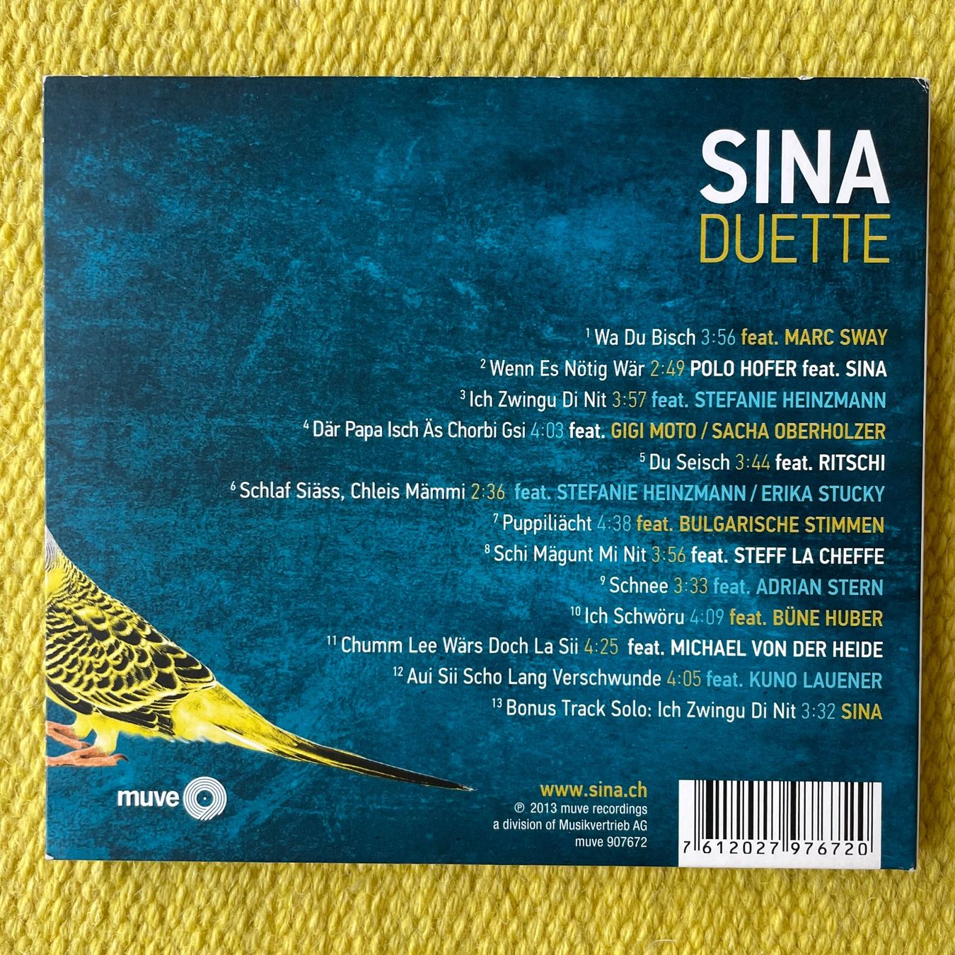 CD: SINA-DUETTE (DIGIPACK) – Usato da Rorschacherberg venduto da CD-Roli 1