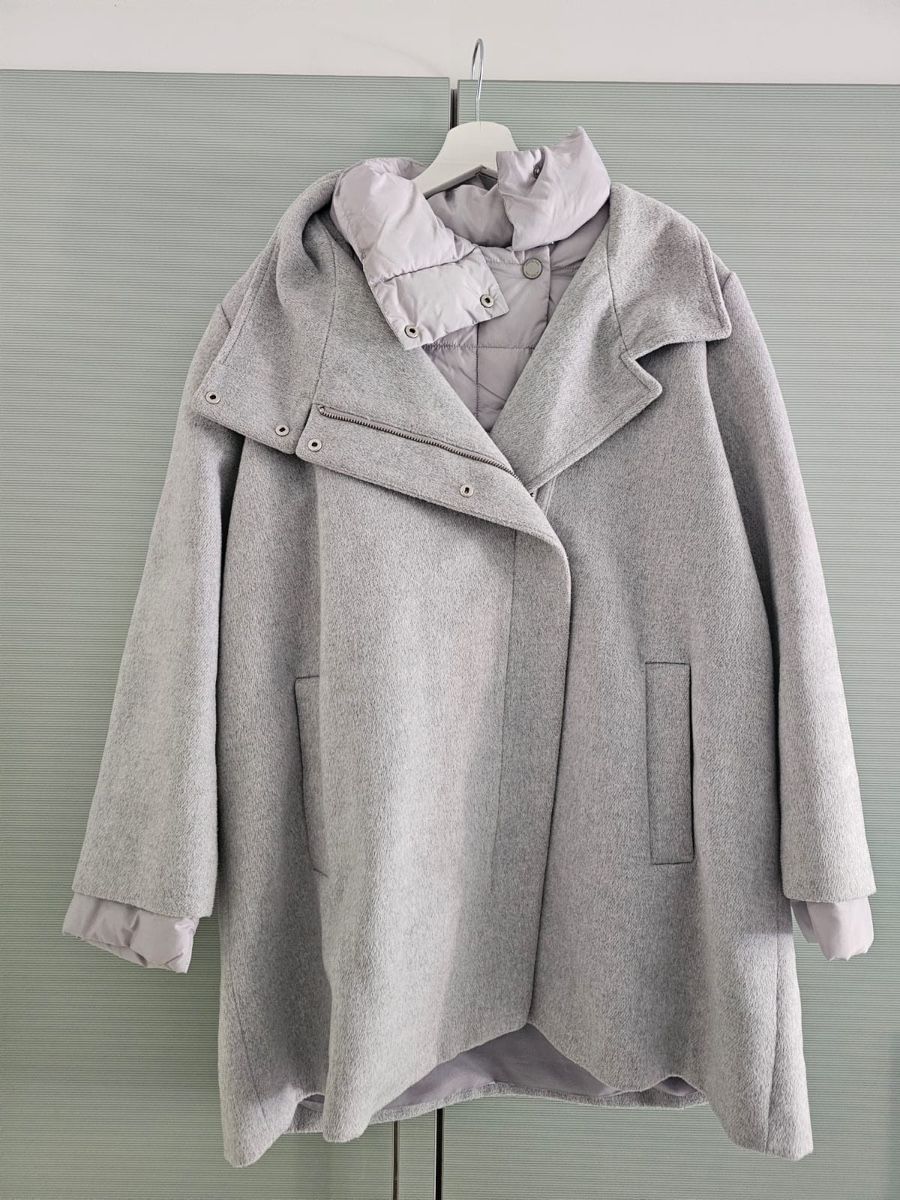 Tom Tailor Mäntel: Tom Tailor Wintermantel mit Wolle, XXL, Grau – Gebraucht aus Allschwil von sar_9sy9
