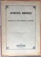 Automotrices monophasées des CFF - 1923