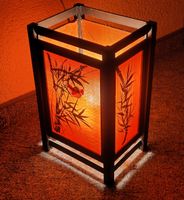 🧡 Wunderschönes Ambiente Vintage Tischlampe asiatisch