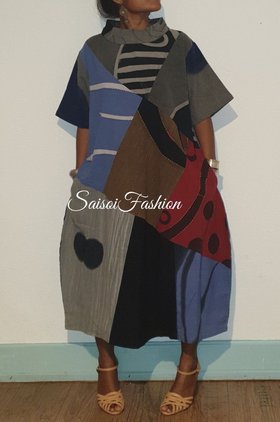 Vestiti: Sommer Batik 100%Baumwolle patchwork Handbemaltes Kleid XS-L – Nuovo e nell'imballaggio originale da Ebmatingen venduto da SaisoiFashion 2