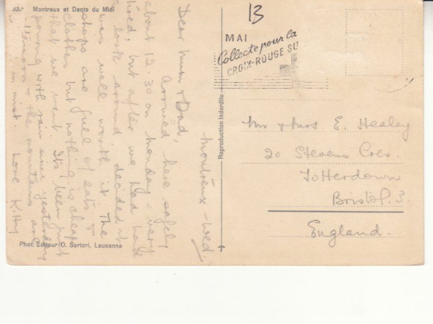 Cartoline postali: Montreux ca. 1950 – Usato da Bürglen TG venduto da StampGraf 1