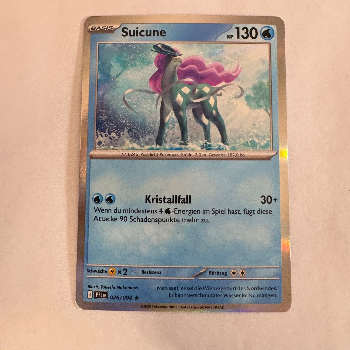 Pokémon Sammelbilder & Trading cards: Pokémon PFL - Suicune - 26 / 94 - DE – Neu (gemäss Beschreibung) aus Staad SG von miaCards