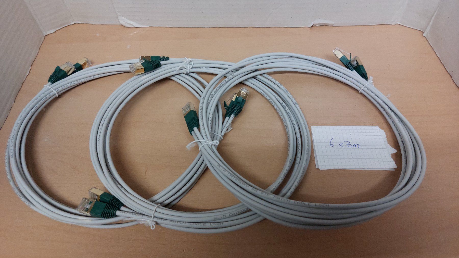 Cavi: CAT6a STP Netzwerkkabel, Patchkabel 6 Stk, 3m – Nuovo e nell'imballaggio originale da Hinteregg venduto da Amerizium