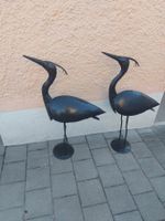 Eiserne Reiher Garten Deko 2er Set 90cm hoch