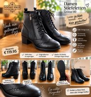 Damen Stiefeletten Vintage-Vogue / ECOSUSI Schwarz Grösse 40