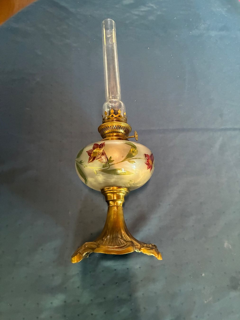 Lampade: Antike Petrollampe Jugendstil – Usato da Dornach venduto da Rosengarten 1