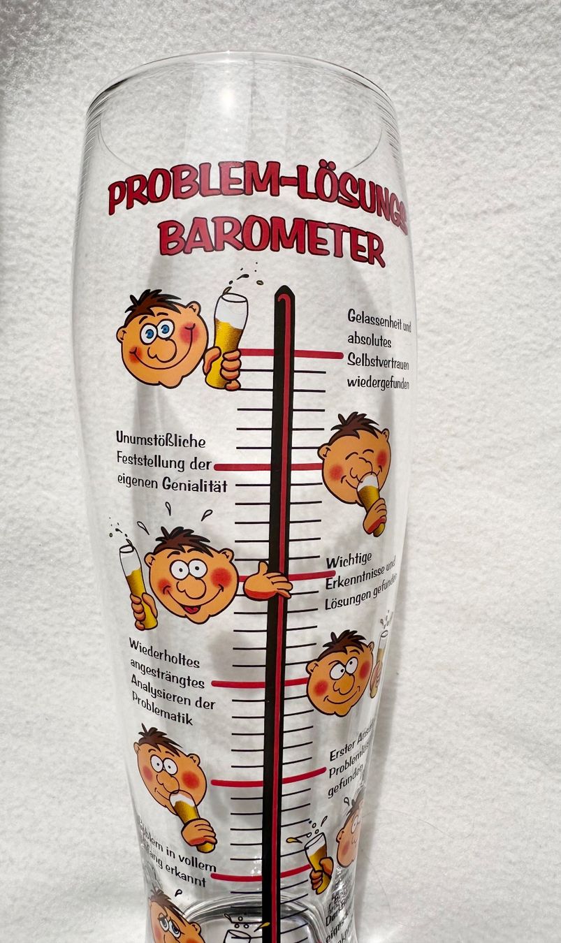 Bicchieri: Weizenglas Bierglas Problem-Lösungs BAROMETER – Nuovo (secondo la descrizione) da Rickenbach b. Wil venduto da sunneschii_ 4