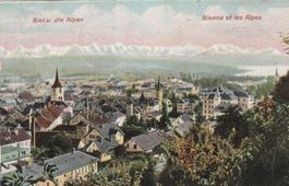 Biel-Karte gelaufen 1906