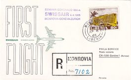 Erstflug Swissair Monrovia - Genf 1965