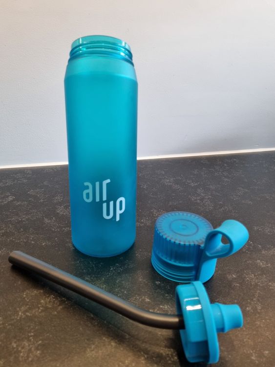 Air Up Flasche Airup Trinkflasche blau inkl. 1 Pod Peach