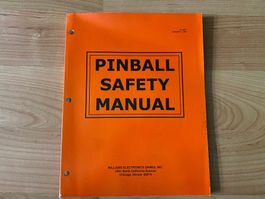 Flipper Handbuch – PINBALL SAFETY MANUAL (Williams)