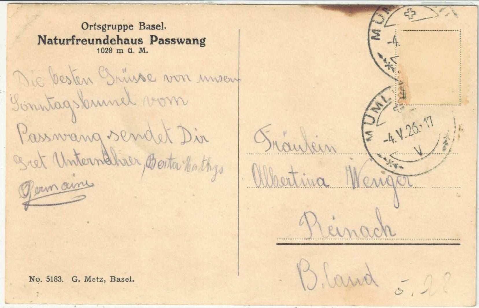 Cartes postales: Naturfreundehaus Passwang – D'occasion à Ettingen par Kartenplanet 1