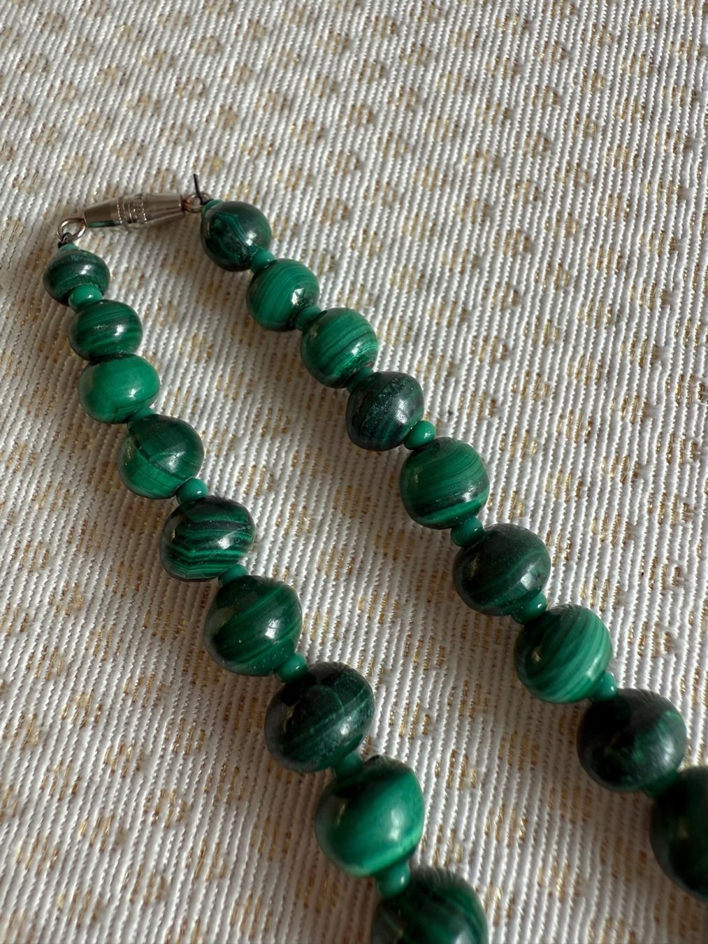 Catenine: Collier de perles en malachite - 44cm – Usato da Sion venduto da accroshoes 5