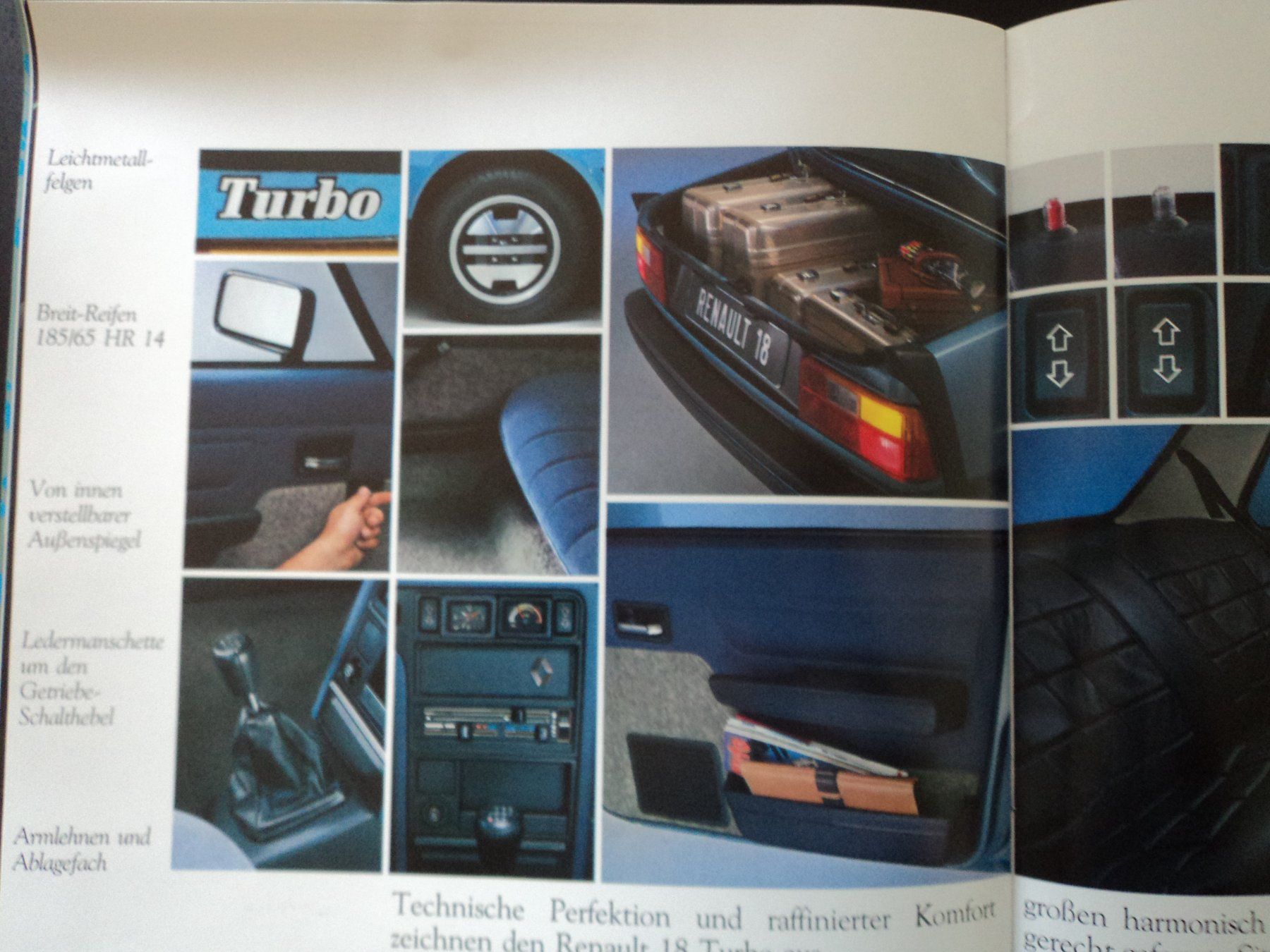 Renault Documenti: Prospekt Renault R18 Turbo ca. 1981 – Usato da Schwarzenburg venduto da modelCARama 6