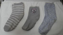 Socken Set grau Herz Kuschelsocken