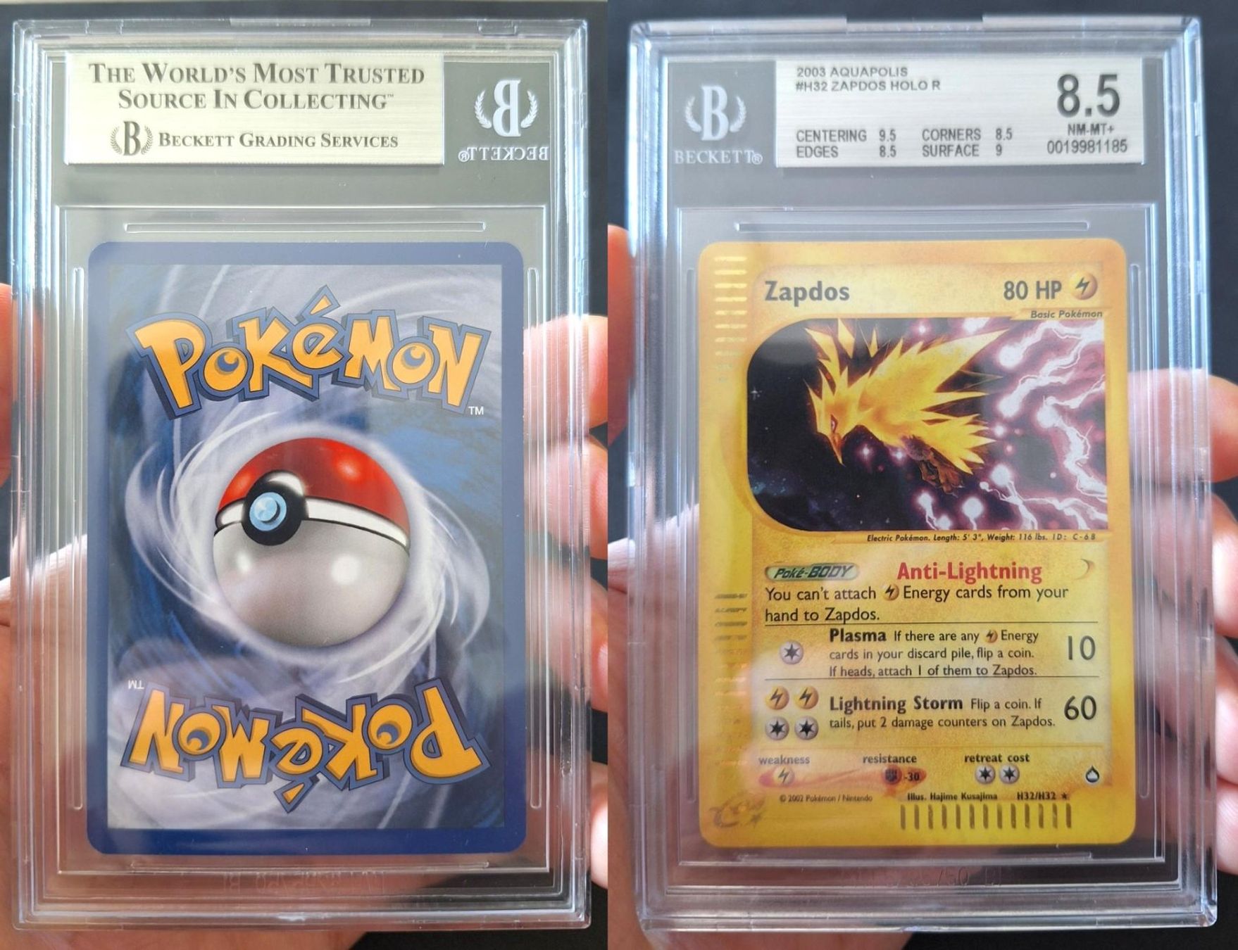 Pokémon Carte collezionabili: Zapdos #H32 Pokemon Aquapolis | BGS 8.5 – Usato da Sugiez venduto da eLCangri90