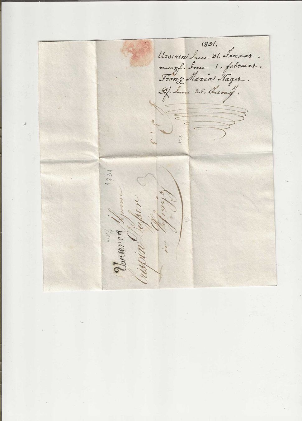Documenti: Urseren UR, 1831 – Usato da Spiez venduto da Niesen20 2