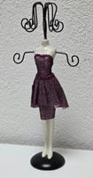 Schmuckständer mit Kleid, Lila Glitzer, Top Zustand!