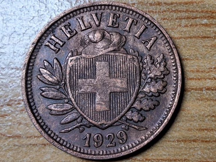 Tutti le monete: 2 Rappen 1929 - Selten! – Usato da Münchenstein venduto da purbach1 6