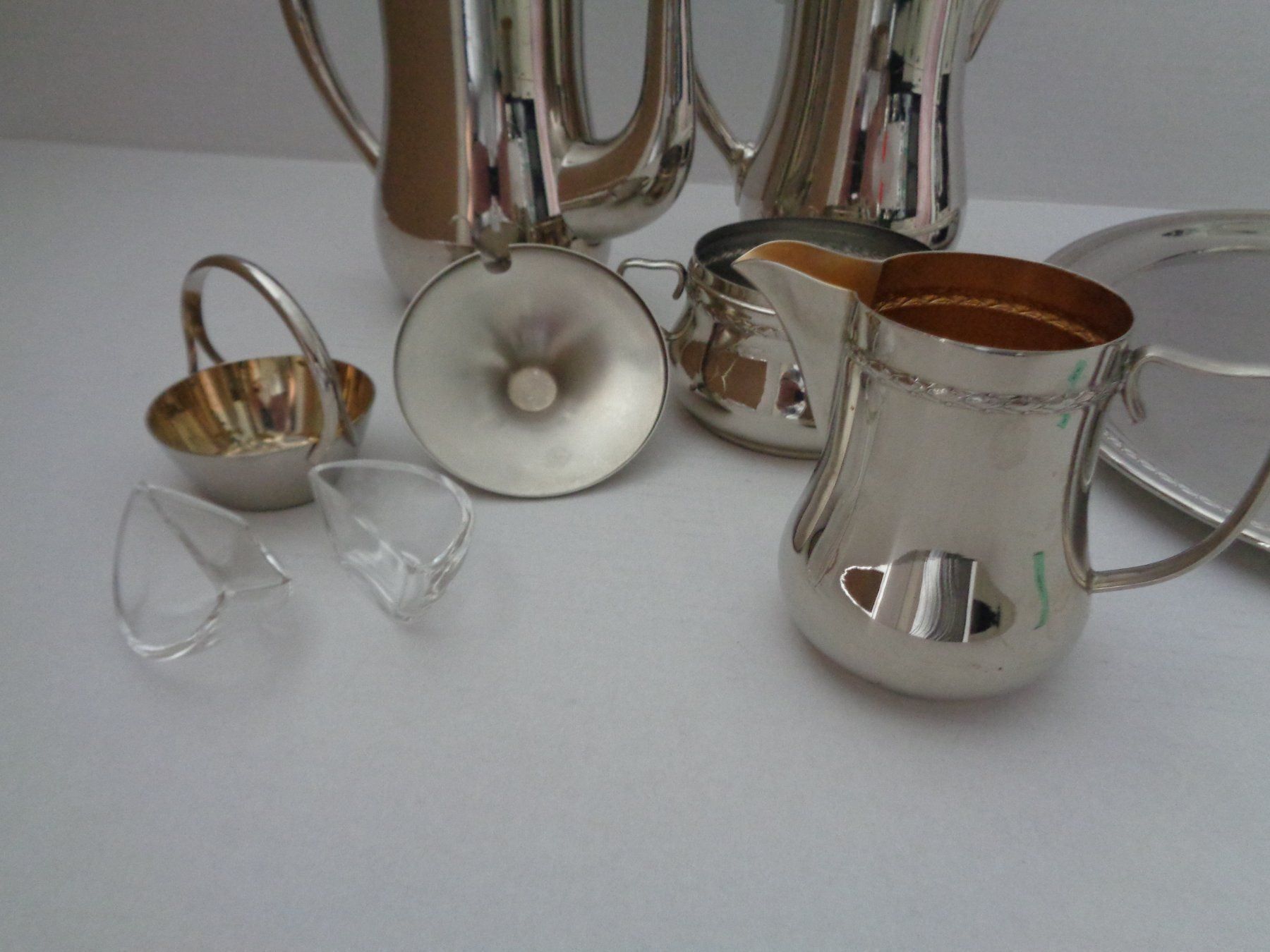 Geschirrsets: Tee-Set Chrom 6-teilig - Jugendstil – Gebraucht aus Chur von omonia 2