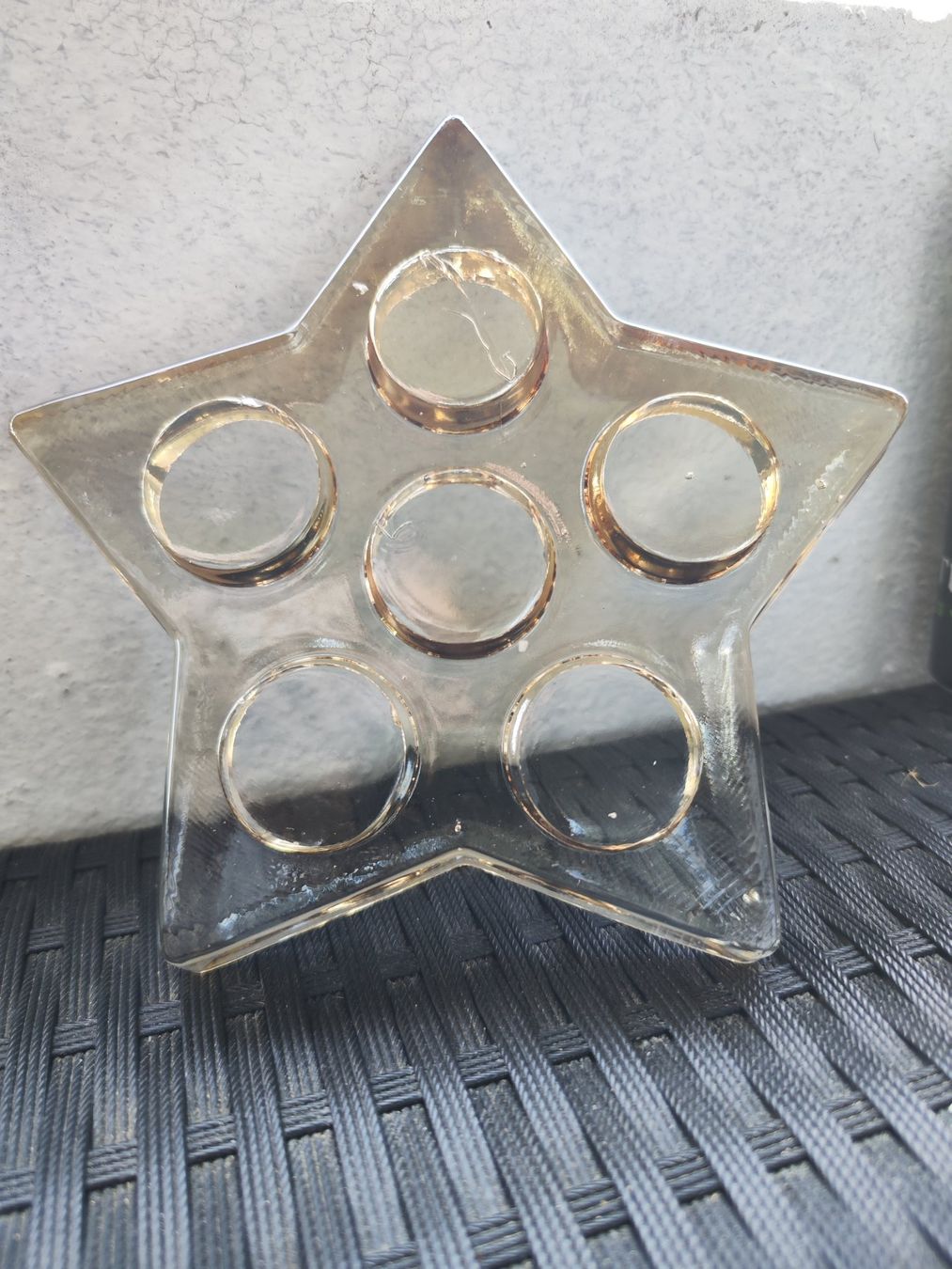 Kerzenständer: Kerzen Halter in Stern Form aus Glas – Gebraucht aus Fislisbach von Hast1976 3