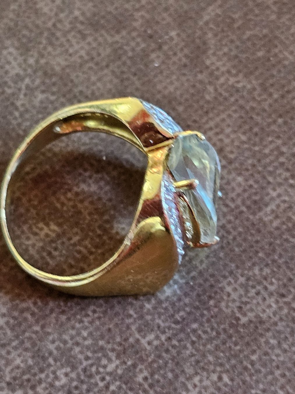 Anelli: Vergoldet ring mit Stein, 925er Silber, Grösse 18 mm – Usato da Herzogenbuchsee venduto da tgi_rln7 4