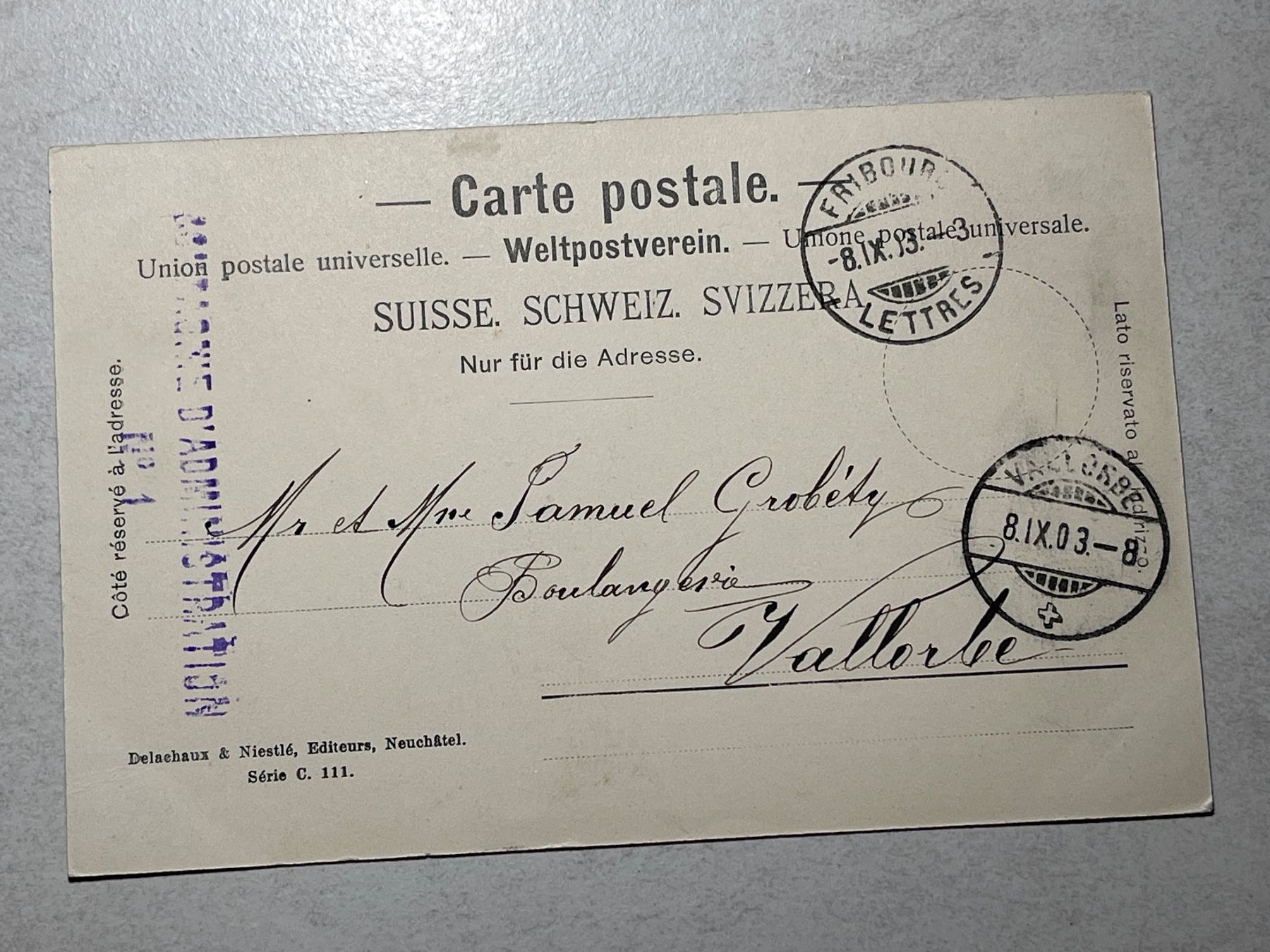 Cartoline postali: Alte Ansichtskarte von Freiburg, um 1903 – Usato da Strengelbach venduto da Aschatan5 1