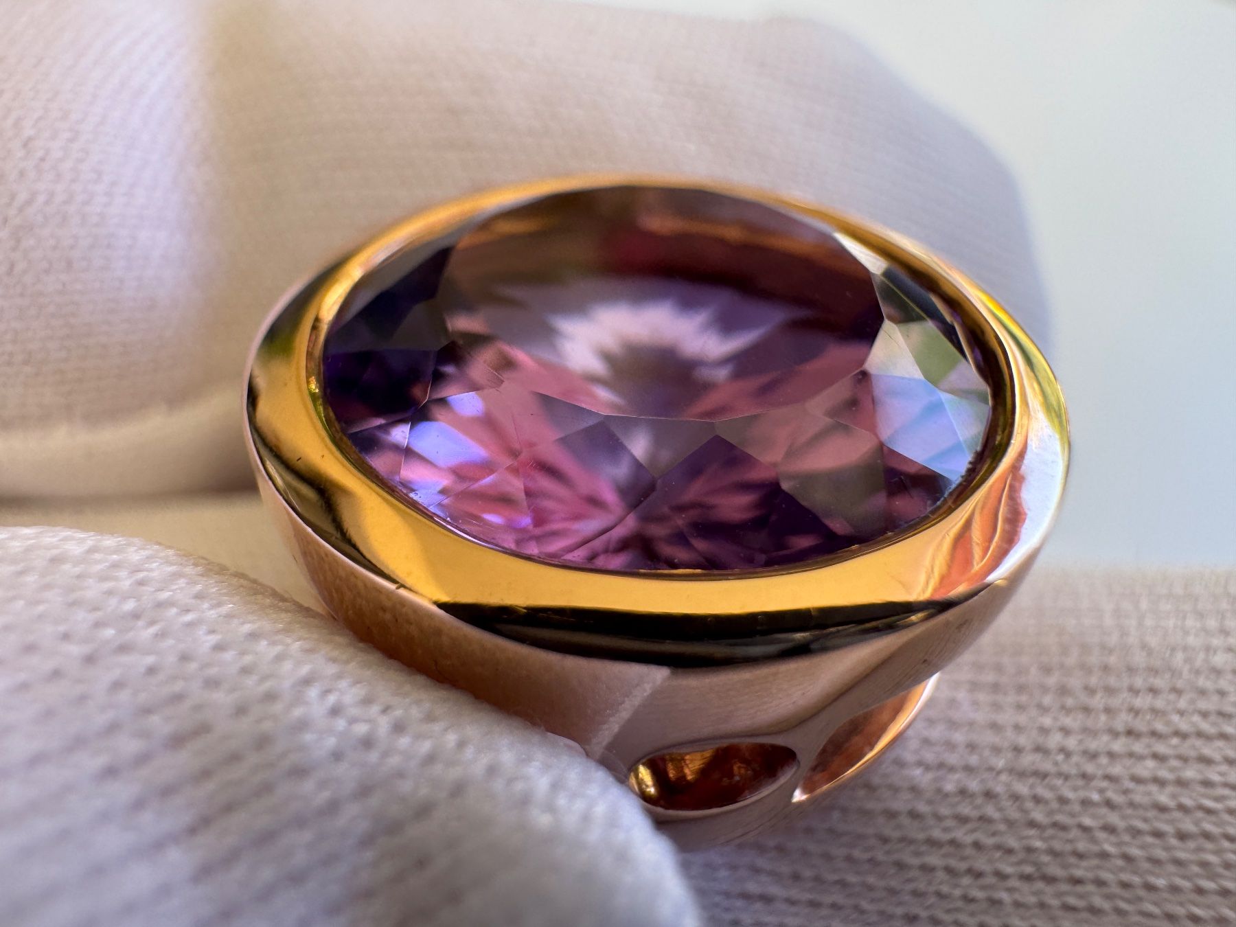 Anhänger: Pendentif en Or Rose 18ct., Améthyste. – Gebraucht aus Geneve von iBest 2