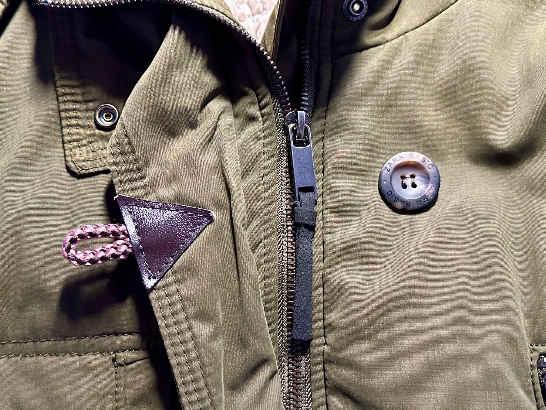Zara Giacche: Winterjacke von Zara Basic, Grösse L, Olivgrün – Usato da Wallbach venduto da paxnic 2