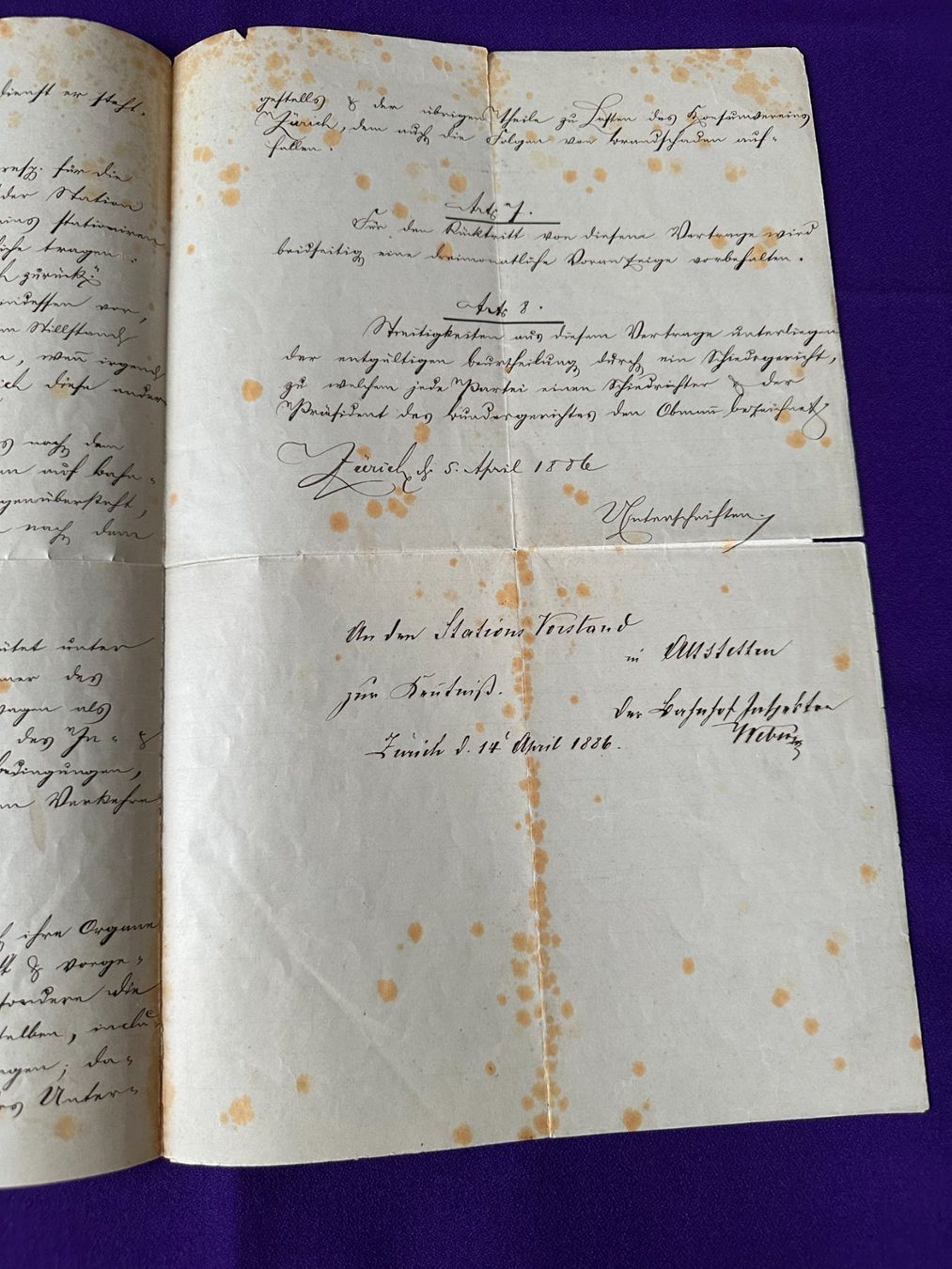 Documents: 2 uralte Dokumente – D'occasion à Zürich par Linthi1 9
