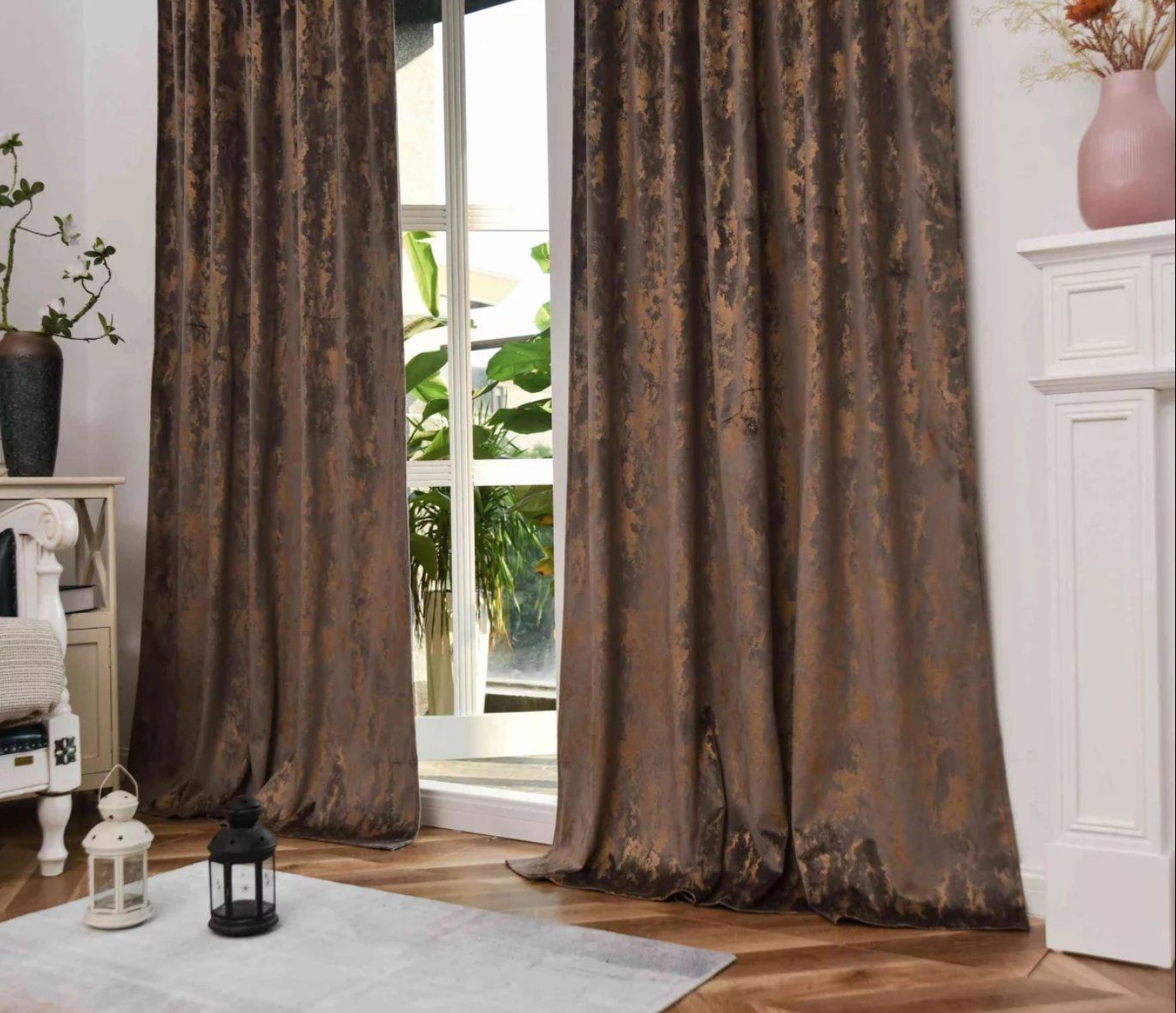 Tende: Vorhänge Samt Damast 2er-Set BxH 140x245cm – Nuovo e nell'imballaggio originale da Adlikon b.Regensdorf venduto da MK-VORHANGSERVICE