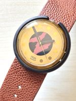 Swatch Pop Uhr  braunes Lederband guter Zus