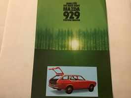 Mazda 929 Station Wagon Verkaufsprospekt 4 Seiten März 1974
