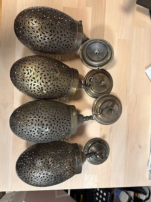 Lampade: 4 handgemachte marokkanische Messinglampen – Usato da Ottikon venduto da zanjen77