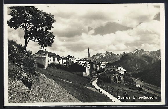 Ansichtskarten: Guarda /Unter-Engadin, Teilansicht mit S – Gebraucht aus Berlin von bartko-reher