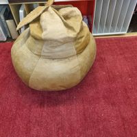 Leder-Sitzsack in Birnenform   60er /70er Jahre