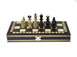 Schachbrett „Perle“ braun aus Holz