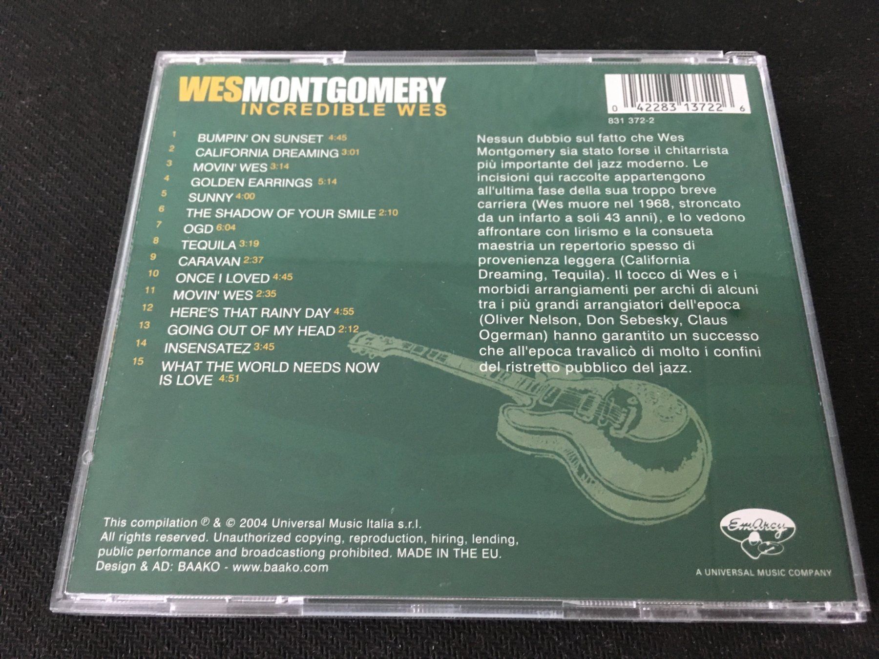 CDs: Wes Montgomery - Incredible Wes -CD- – Gebraucht aus St.Gallen von MedienJoe 2